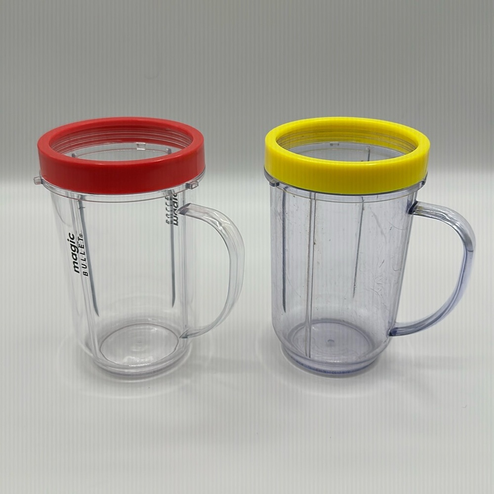 Magic Bullet 16-ounce red and yellow replacement cups